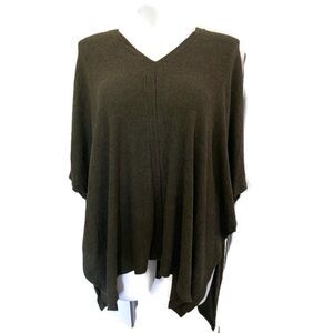 CHERISH Light Oversized Poncho, Super soft and cozy plain neutral, size L / XL